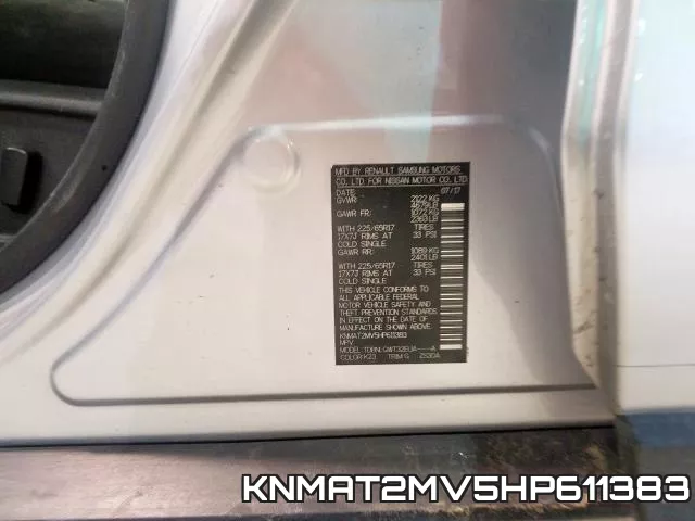 KNMAT2MV5HP611383 фото 2