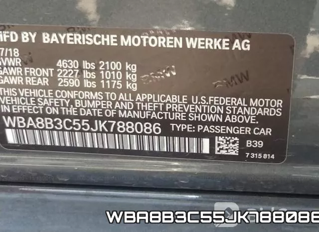 WBA8B3C55JK788086 фото 10
