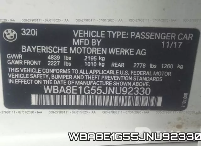 WBA8E1G55JNU92330 фото 10