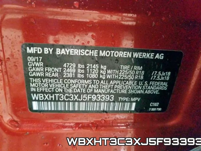 WBXHT3C3XJ5F93393 фото 2