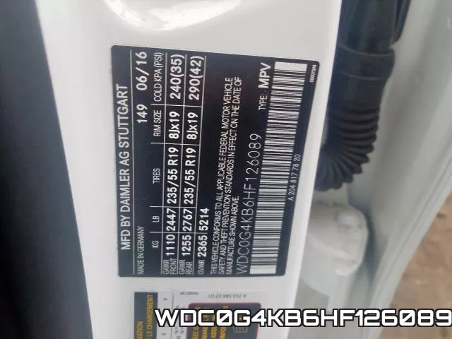 WDC0G4KB6HF126089 фото 2