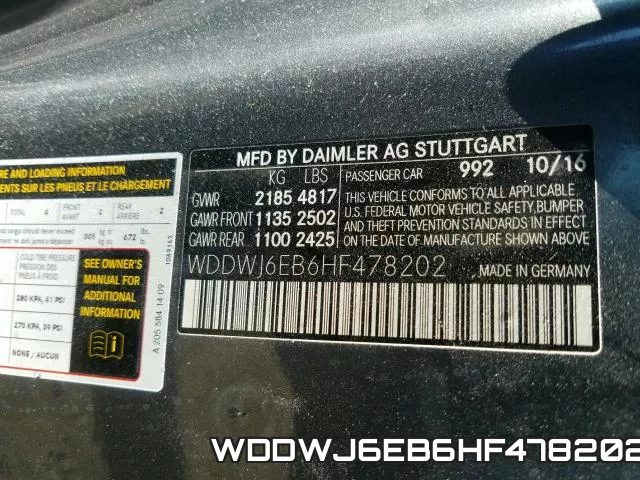 WDDWJ6EB6HF478202 фото 2
