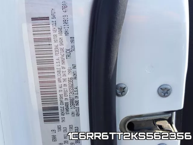 1C6RR6TT2KS562356 фото 2