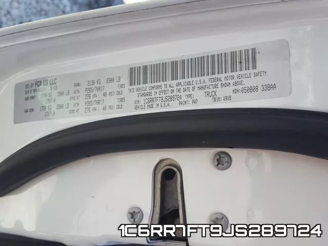 1C6RR7FT9JS289724 фото 2