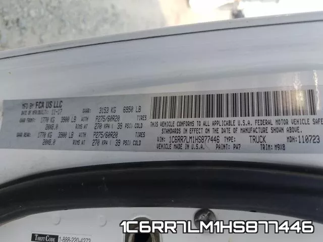 1C6RR7LM1HS877446 фото 2