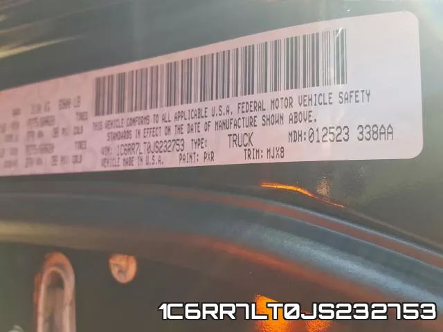 1C6RR7LT0JS232753 фото 2