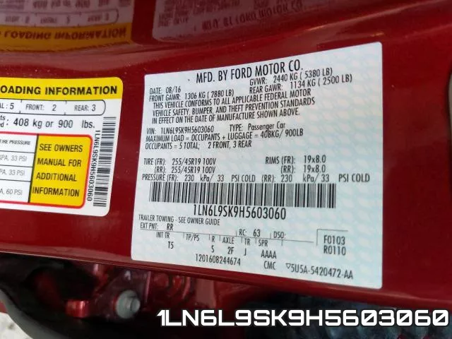 1LN6L9SK9H5603060 фото 2