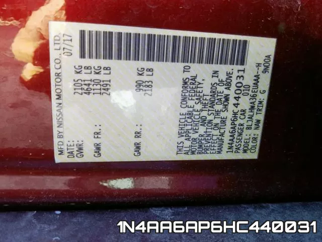 1N4AA6AP6HC440031 фото 2