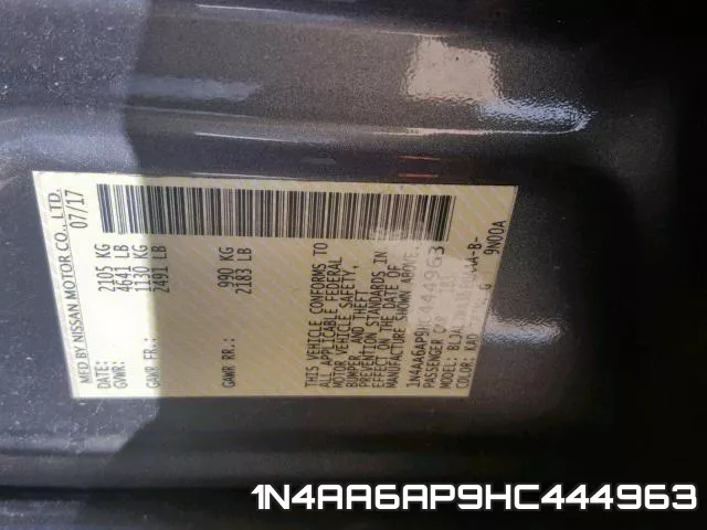 1N4AA6AP9HC444963 фото 2