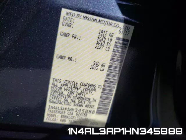 1N4AL3AP1HN345888 фото 2