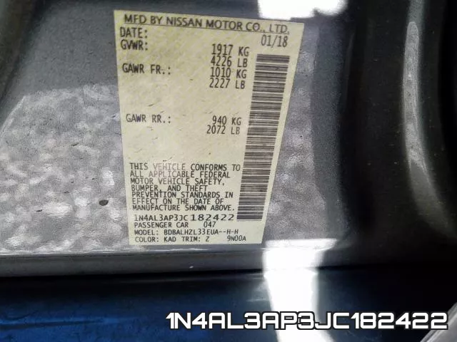 1N4AL3AP3JC182422 фото 2