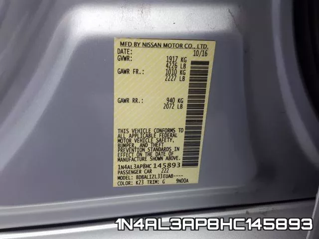 1N4AL3AP8HC145893 фото 2