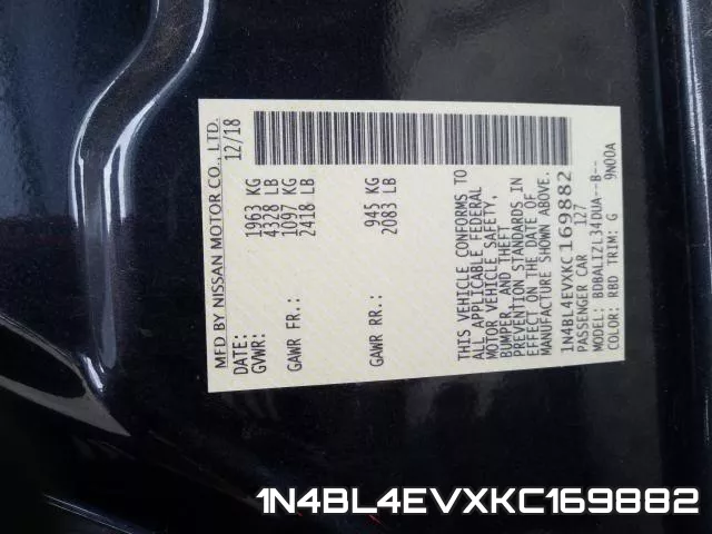 1N4BL4EVXKC169882 фото 2