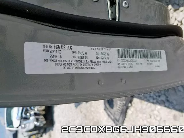 2C3CDXBG6JH306660 фото 2
