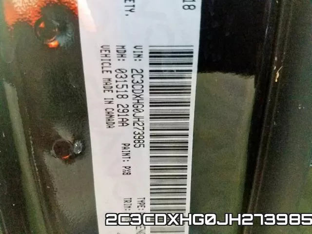 2C3CDXHG0JH273985 фото 2