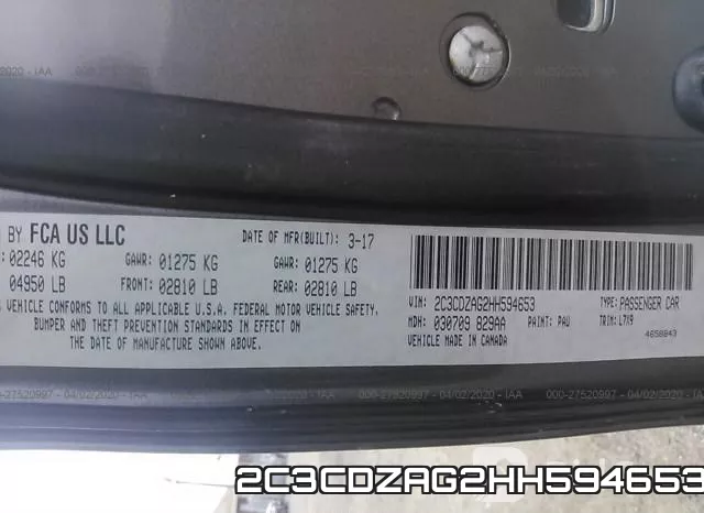 2C3CDZAG2HH594653 фото 9