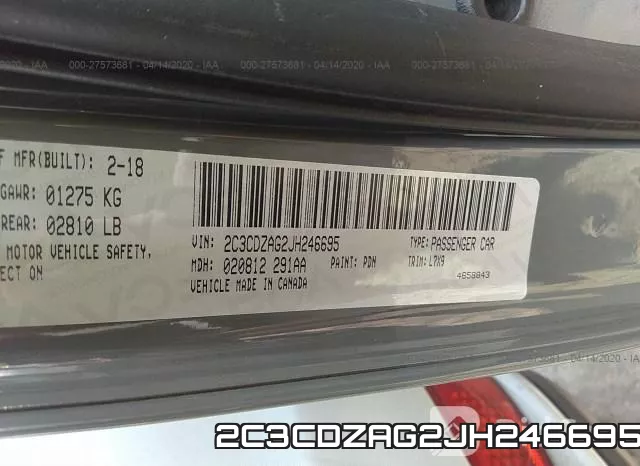 2C3CDZAG2JH246695 фото 10
