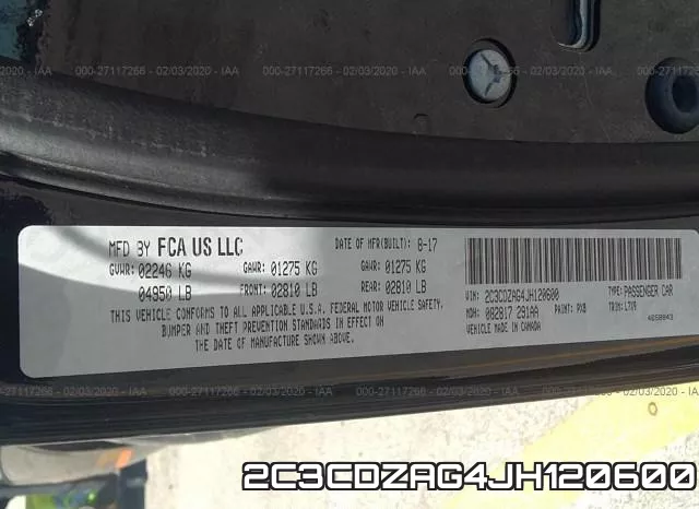 2C3CDZAG4JH120600 фото 10