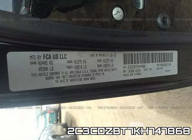 2C3CDZBT7KH747868 фото 10