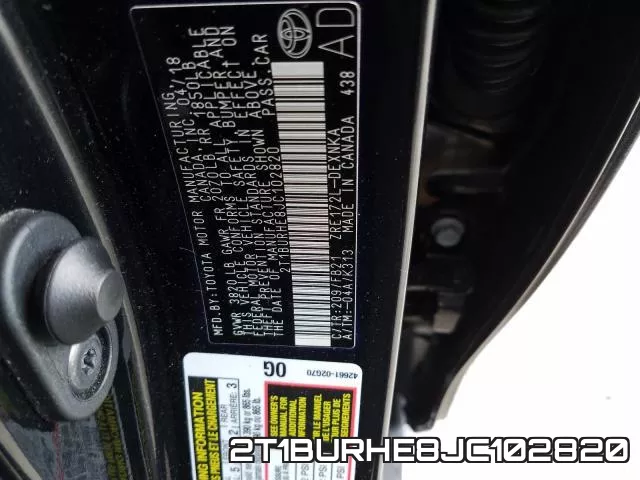 2T1BURHE8JC102820 фото 2