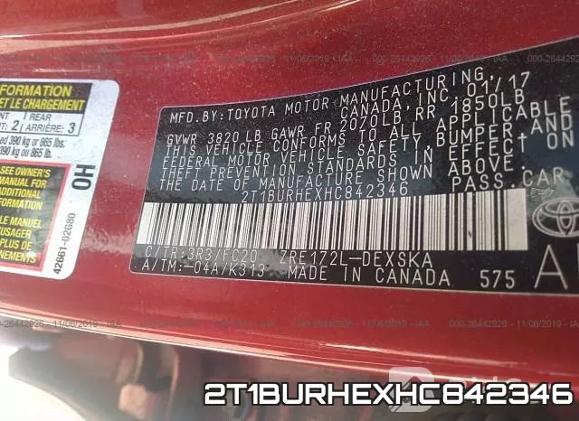 2T1BURHEXHC842346 фото 10