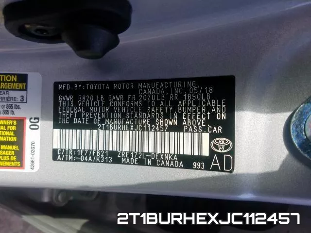 2T1BURHEXJC112457 фото 2