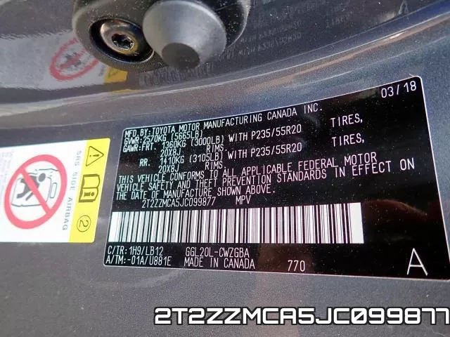 2T2ZZMCA5JC099877 фото 2