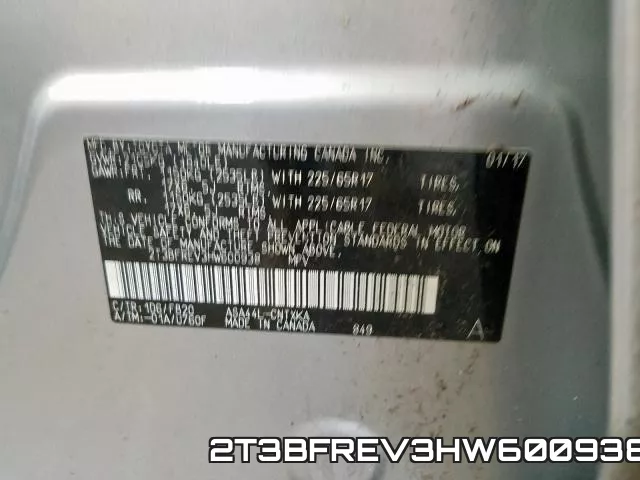 2T3BFREV3HW600938 фото 2