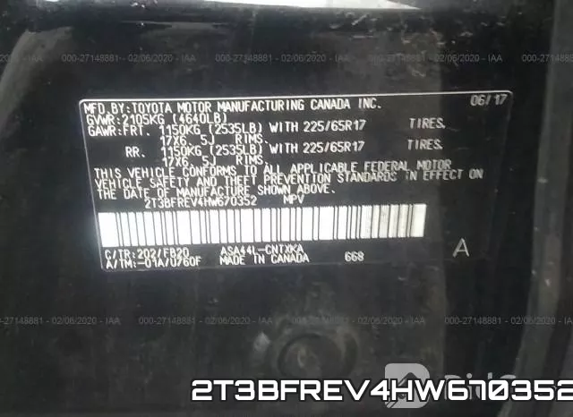 2T3BFREV4HW670352 фото 10