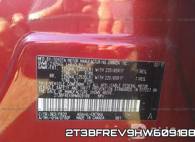 2T3BFREV9HW609188 фото 10
