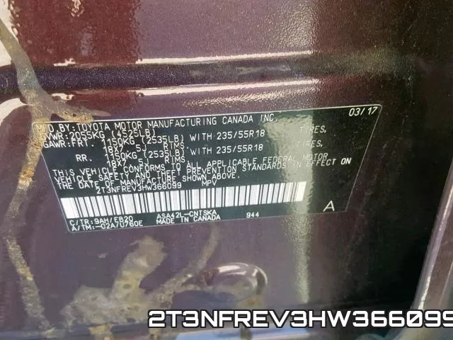 2T3NFREV3HW366099 фото 2