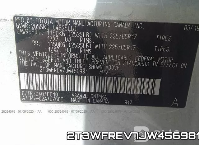 2T3WFREV7JW456981 фото 10