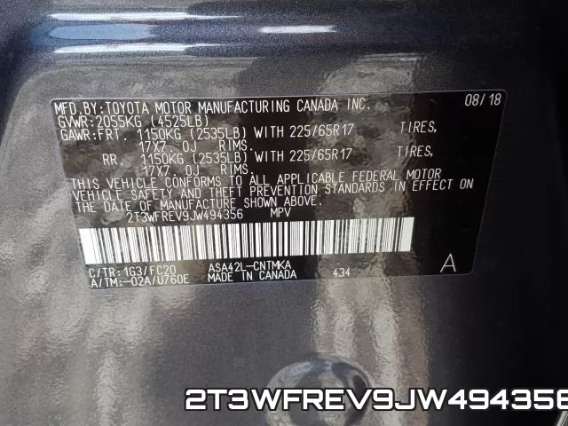 2T3WFREV9JW494356 фото 2