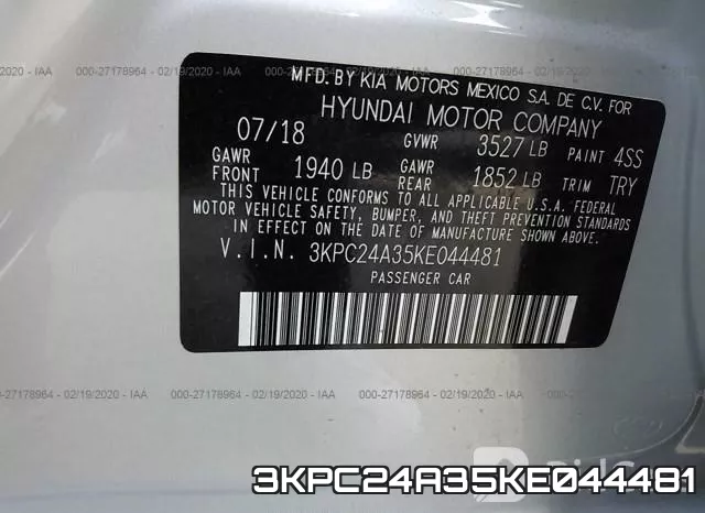 3KPC24A35KE044481 фото 10