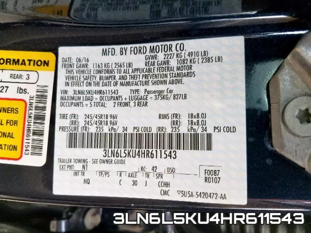 3LN6L5KU4HR611543 фото 2