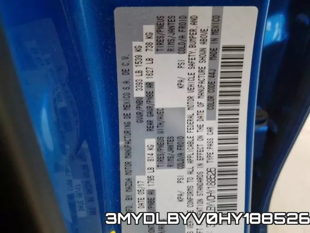 3MYDLBYV0HY188526 фото 2