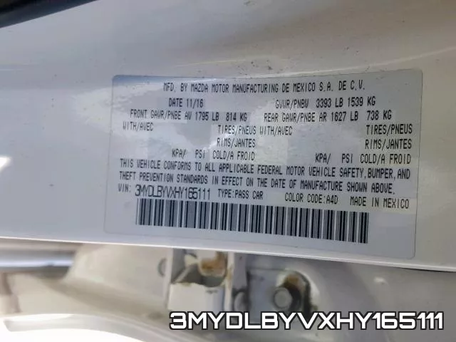 3MYDLBYVXHY165111 фото 2