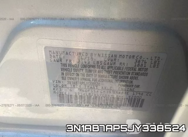 3N1AB7AP5JY338524 фото 10