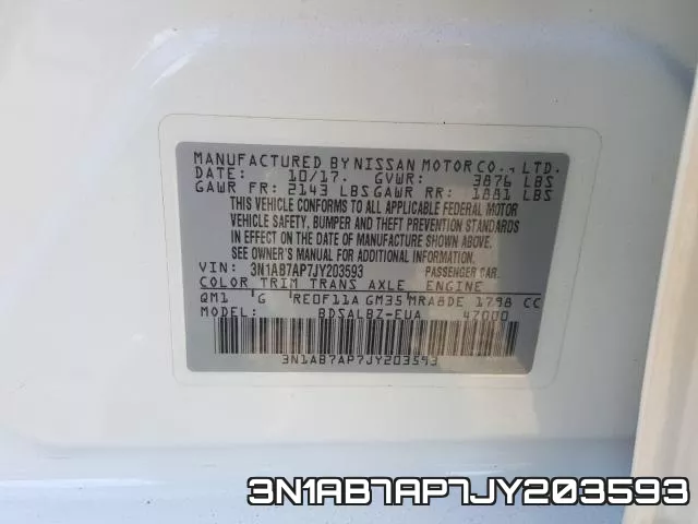 3N1AB7AP7JY203593 фото 2