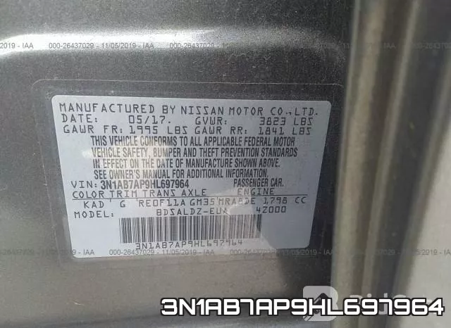 3N1AB7AP9HL697964 фото 10