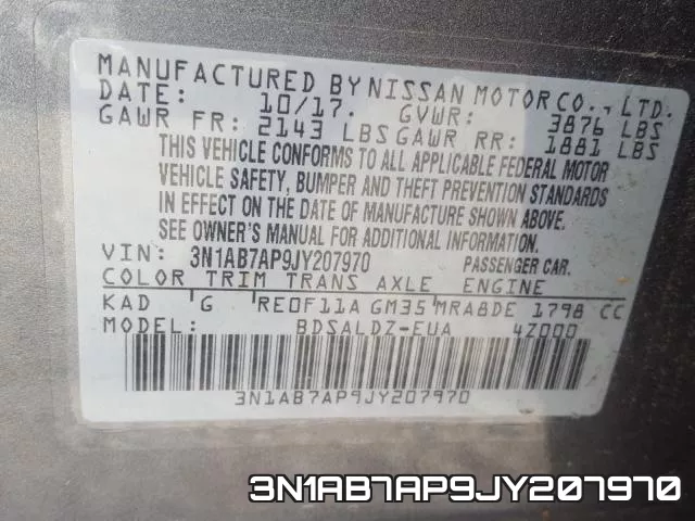 3N1AB7AP9JY207970 фото 2