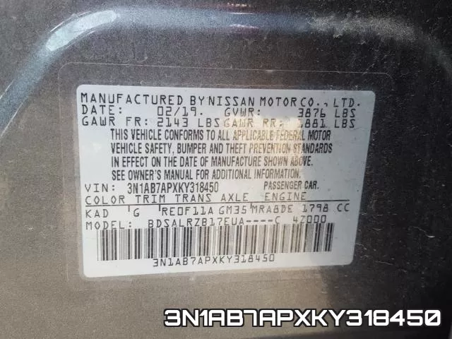 3N1AB7APXKY318450 фото 2