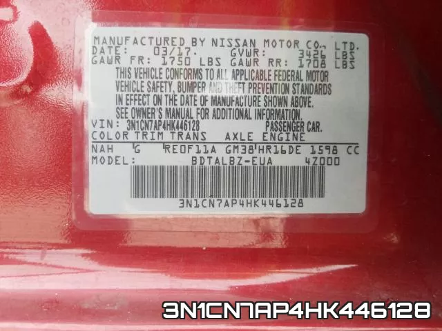 3N1CN7AP4HK446128 фото 2