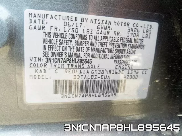 3N1CN7AP8HL895645 фото 2