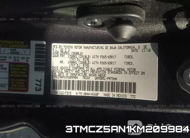 3TMCZ5AN1KM209984 фото 10