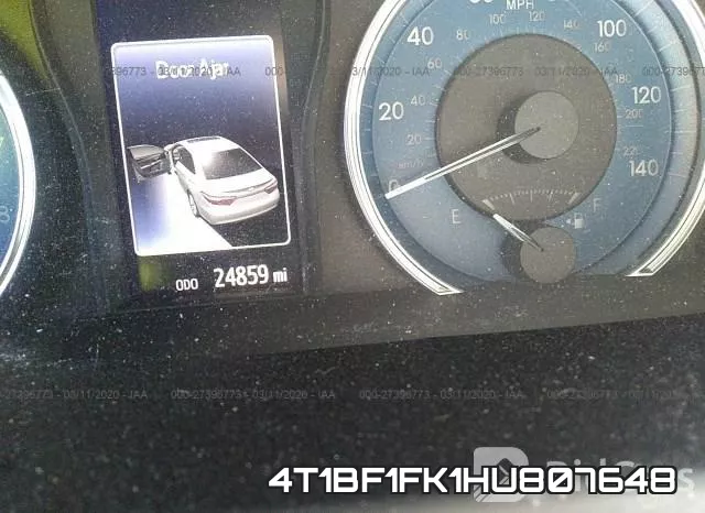 4T1BF1FK1HU807648 фото 8