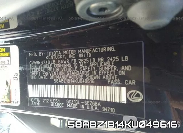 58ABZ1B14KU049616 фото 9