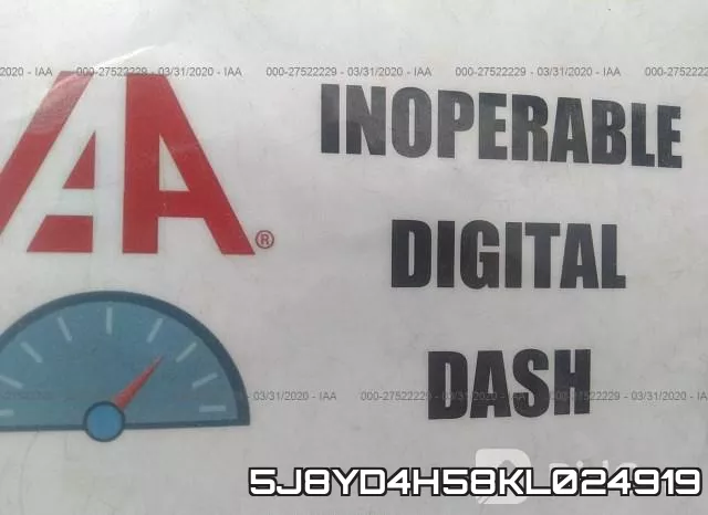 5J8YD4H58KL024919 фото 8