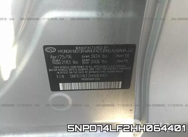 5NPD74LF2HH064401 фото 10