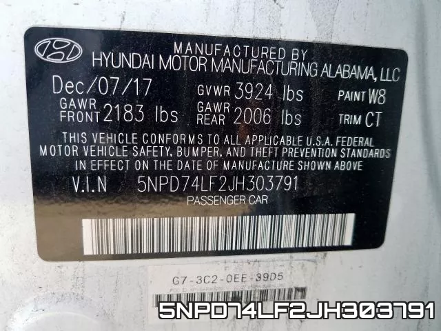 5NPD74LF2JH303791 фото 2